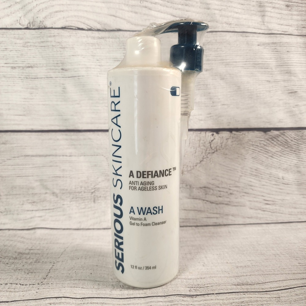Serious Skincare A Defiance A Wash Vitamin A Gel to Foam Cleanser 12 fl oz